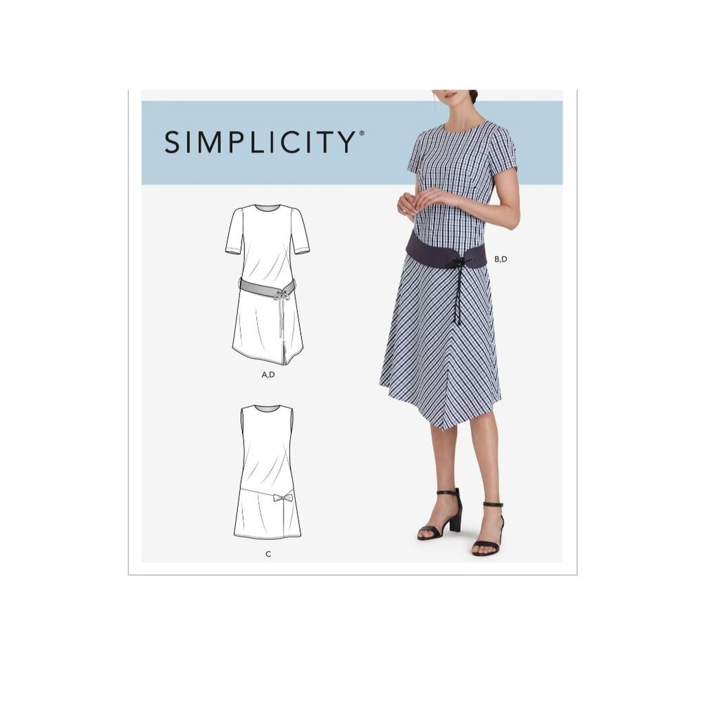 Simplicity Sewing Pattern S9100 Dress Belt Misses Size 10-18
